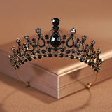 Black Bridal Party Crown Birthday Tiara Headwear