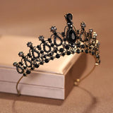 Black Bridal Party Crown Birthday Tiara Headwear