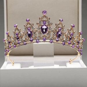 Purple Ladies Wedding Dress Crown Elf Tiara
