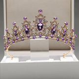 Purple Ladies Wedding Dress Crown Elf Tiara