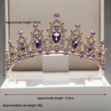 Purple Ladies Wedding Dress Crown Elf Tiara