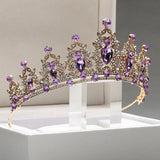Purple Ladies Wedding Dress Crown Elf Tiara