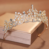 Gold-Colour Ladies Wedding Crown Girls Birthday Tiaras