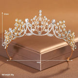 Gold-Colour Ladies Wedding Crown Girls Birthday Tiaras