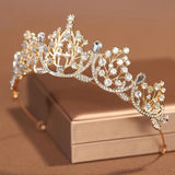 Gold-Colour Ladies Wedding Crown Girls Birthday Tiaras