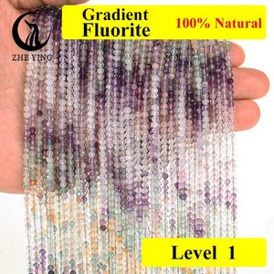 3mm Gradient Fluorite Stone Beads for Jewelry Making