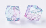 100 pcs/pack 2-color spray painted acrylic beads DIY jewelry accessories