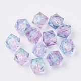 100 pcs/pack 2-color spray painted acrylic beads DIY jewelry accessories