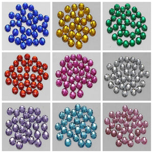 250 Flatback Acrylic Rhinestone Round Button 8mm Sew on beads