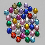 250 Flatback Acrylic Rhinestone Round Button 8mm Sew on beads
