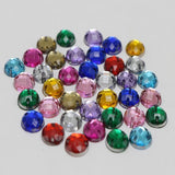 250 Flatback Acrylic Rhinestone Round Button 8mm Sew on beads
