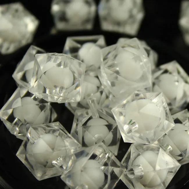 8mm 10mm 12mm Square Acrylic Spacer Beads DIY Braided Decoration Jewelry Making