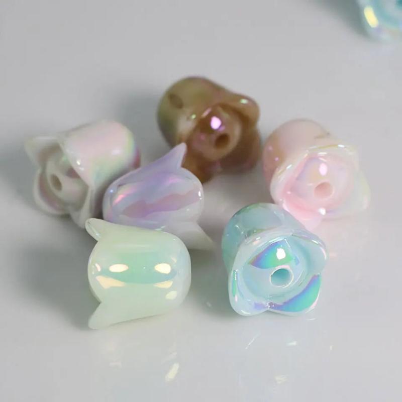 Lily Of The Valley Tulip Flower Glow Beads DIY Jewelry Making Charms