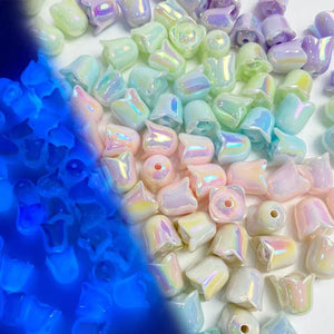 Lily Of The Valley Tulip Flower Glow Beads DIY Jewelry Making Charms
