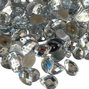 100pcs 14x10mm Drop Water Acrylic Rhinestones Flatback