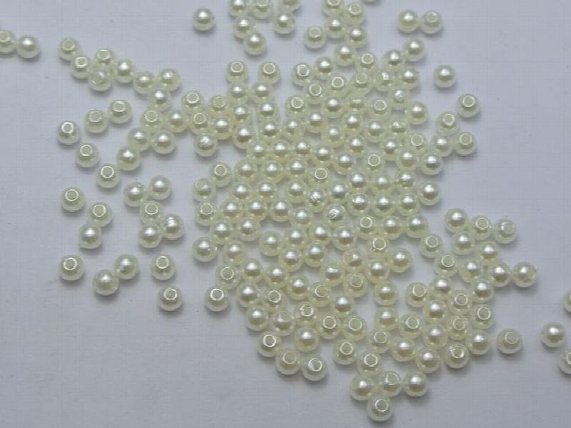 3000 pcs Ivory Faux Pearl 3mm Round Beads Seed Beads Decorative Accessories