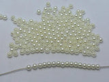3000 pcs Ivory Faux Pearl 3mm Round Beads Seed Beads Decorative Accessories