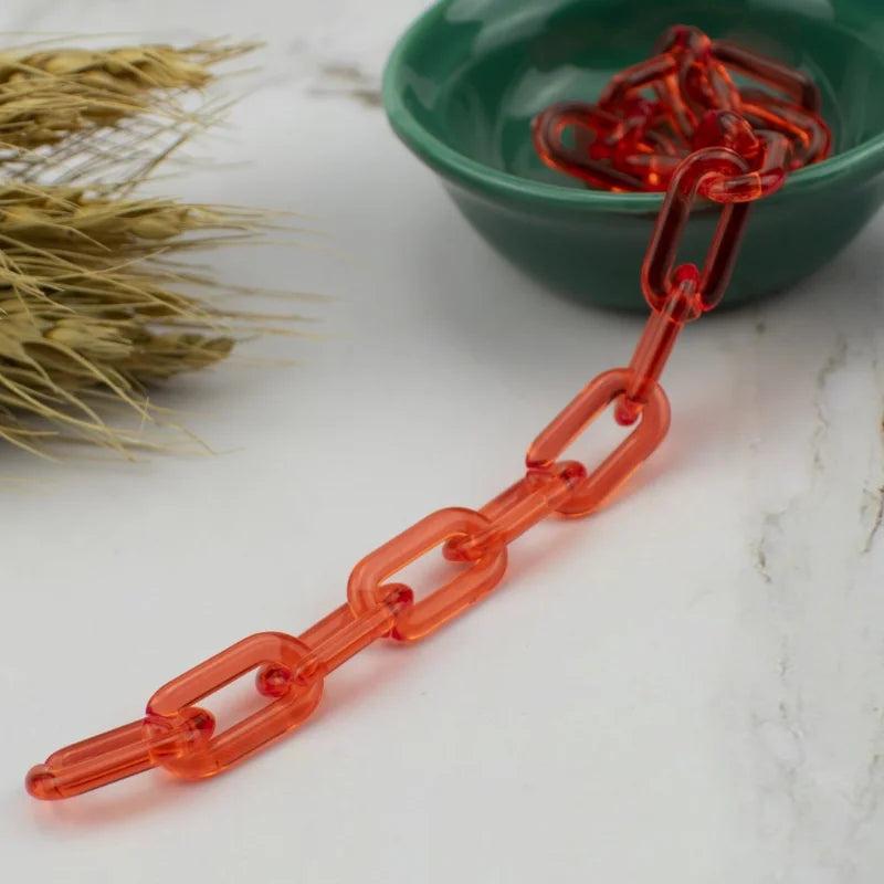 11x20mm Acrylic Glasses Mask Chain U-Shaped Beads