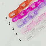 11x20mm Acrylic Glasses Mask Chain U-Shaped Beads
