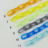 11x20mm Acrylic Glasses Mask Chain U-Shaped Beads