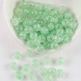 100pcs 6mm Perforated Crackbead Round Beads DIY Accessories