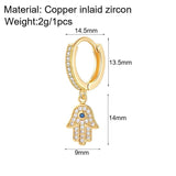 Heart Evil Eye Hoop Earrings for Women