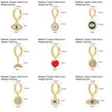 Heart Evil Eye Hoop Earrings for Women