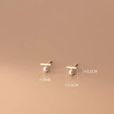 925 Silver 18K Plated Pearl Stud Earrings for Women