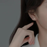 925 Silver 18K Plated Pearl Stud Earrings for Women