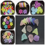 DIY Mixed Frost Acrylic Blossoms Flower Bead Cap Cone With Center Hole