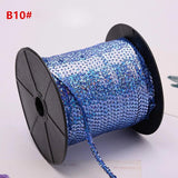 5yards/Lot 6mm Flat Sequins Laser Paillettes for Crafts