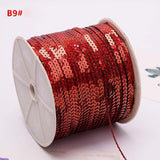 5yards/Lot 6mm Flat Sequins Laser Paillettes for Crafts