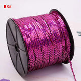 5yards/Lot 6mm Flat Sequins Laser Paillettes for Crafts