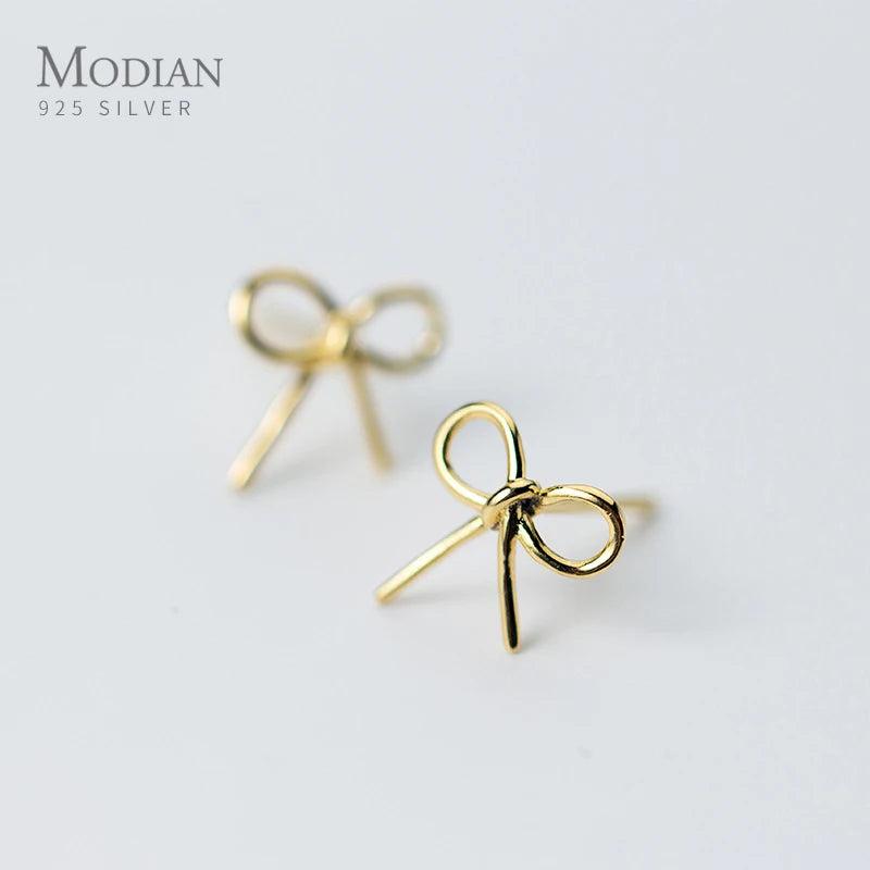 925 Sterling Silver Bowknot Earrings for Women