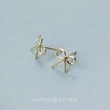 925 Sterling Silver Bowknot Earrings for Women