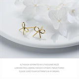 925 Sterling Silver Bowknot Earrings for Women