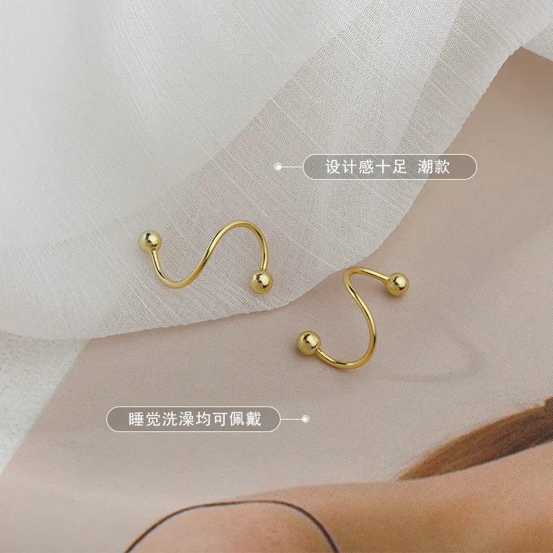 14K Women's Stud Earrings Yellow Gold Jewelry