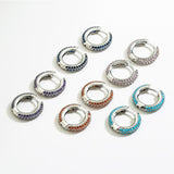 18k Plated CZ Zircon Huggie Earrings for Women