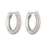 18k Plated CZ Zircon Huggie Earrings for Women