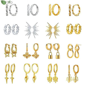 925 Silver Hoop Dangle Earrings for Women Girls