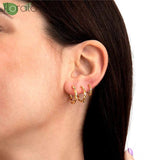 925 Silver Hoop Dangle Earrings for Women Girls
