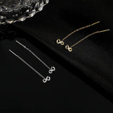925 Silver Zircon Infinite Number Stud Earrings