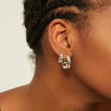 Gold-Plated Hoop Earrings for Women Classic Piercing Smooth Ear Buckle