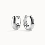 Gold-Plated Hoop Earrings for Women Classic Piercing Smooth Ear Buckle