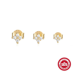 925 Sterling Silver Stud Earrings, Fine Jewelry Accessories