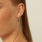Crystal Zircon Chain Hoop Earrings for Women Flower Cartilage Stud Earring