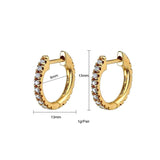 Gold-Plated CZ Zircon Moon Star Earrings Set