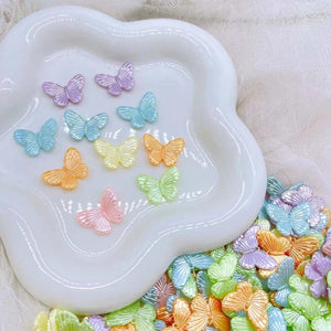 20pcs 27mm Colorful Butterfly Shaped Acrylic Beads Jewelry DIY Earrings Pendant