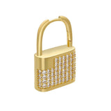 Lock CZ Crystal Hoop Earrings for Women