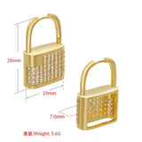 Lock CZ Crystal Hoop Earrings for Women